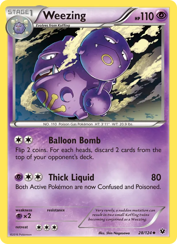 Weezing #28 – Fates Collide card