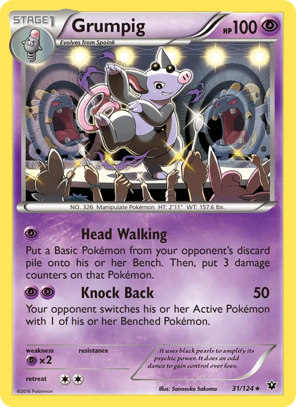 Grumpig #31 – Fates Collide card