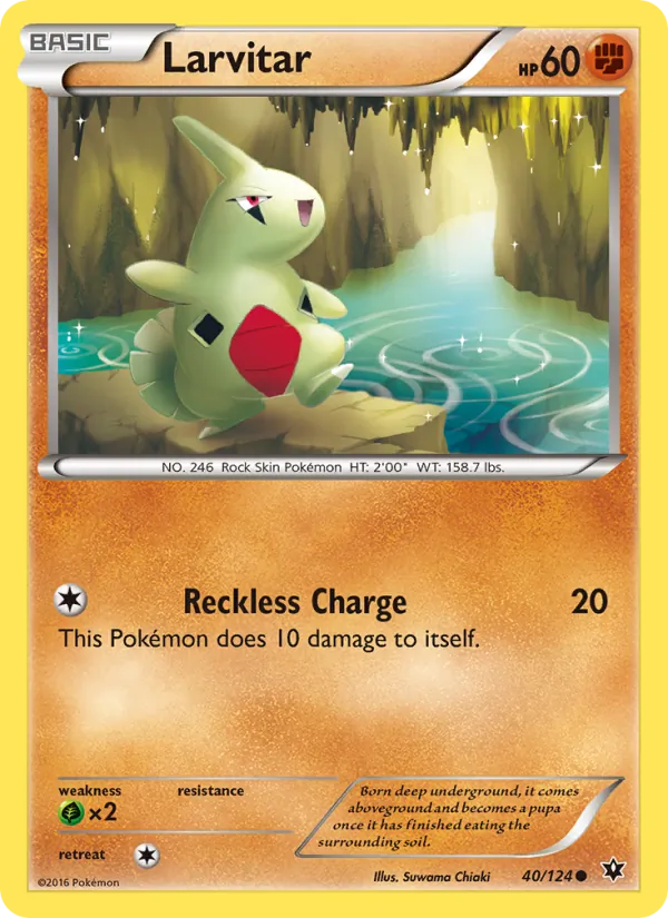 Larvitar #40 – Fates Collide card