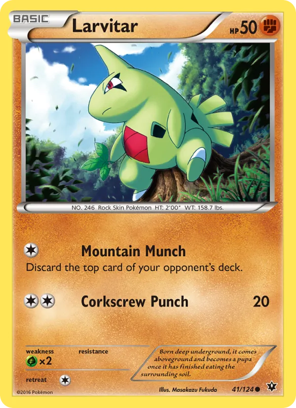 Larvitar #41 – Fates Collide card