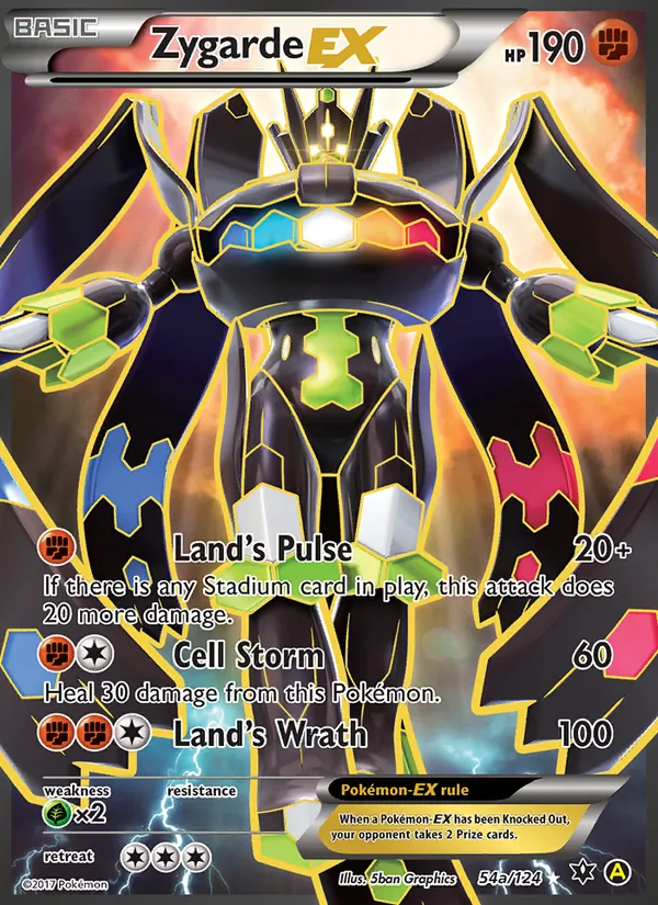 Zygarde EX #54a – Fates Collide card