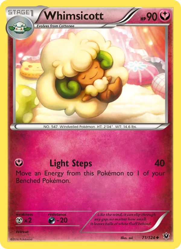 Whimsicott #71 – Fates Collide card