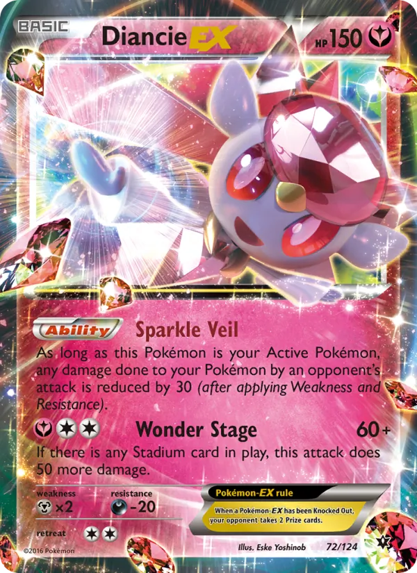 Diancie EX #72 – Fates Collide card