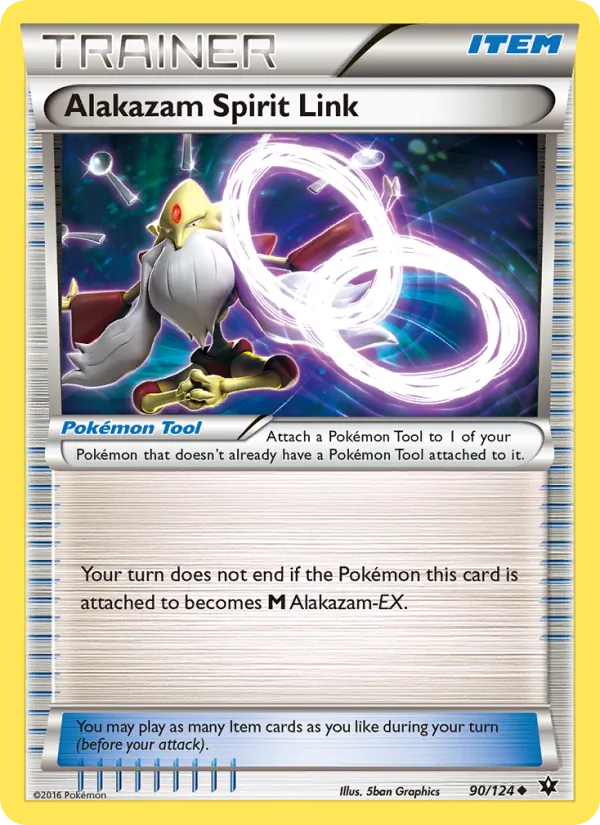 Alakazam Spirit Link #90 – Fates Collide card
