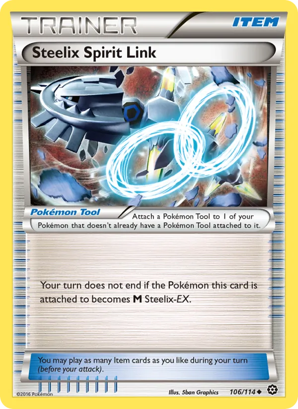 Steelix Spirit Link #106 – Steam Siege card