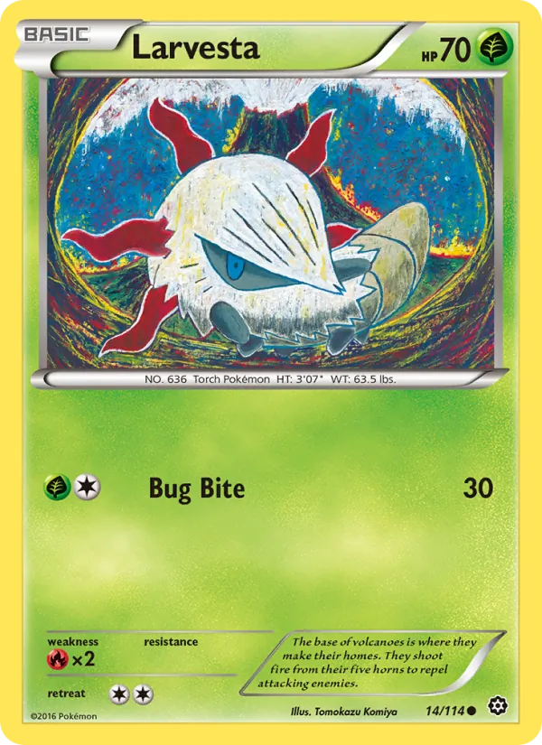 Larvesta #14 – Steam Siege card