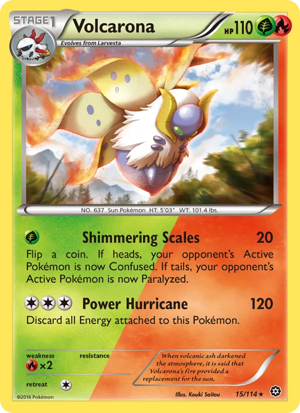 Volcarona #15 – Steam Siege card