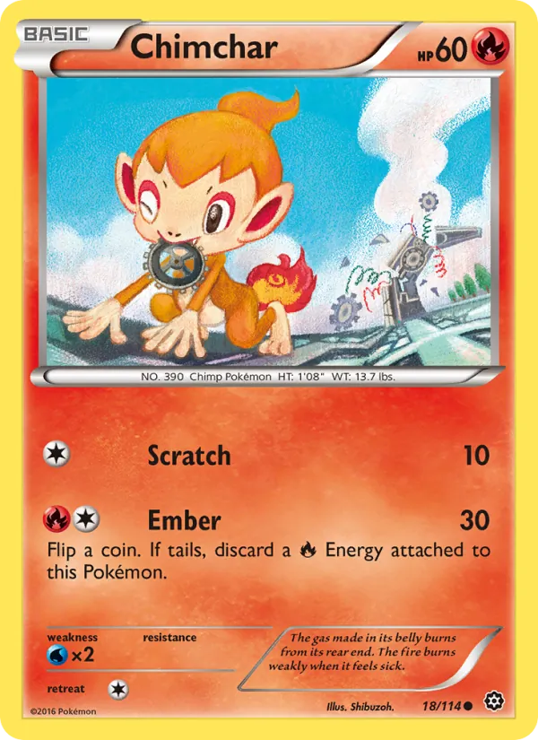 Chimchar #18 – Steam Siege card