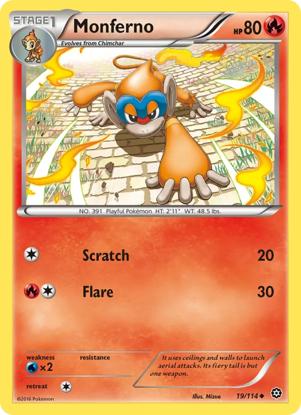 Monferno #19 – Steam Siege card