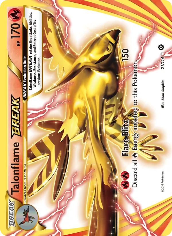 Talonflame BREAK #21 – Steam Siege card