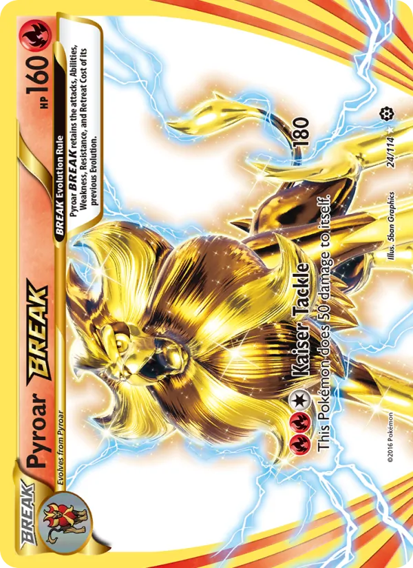 Pyroar BREAK #24 – Steam Siege card