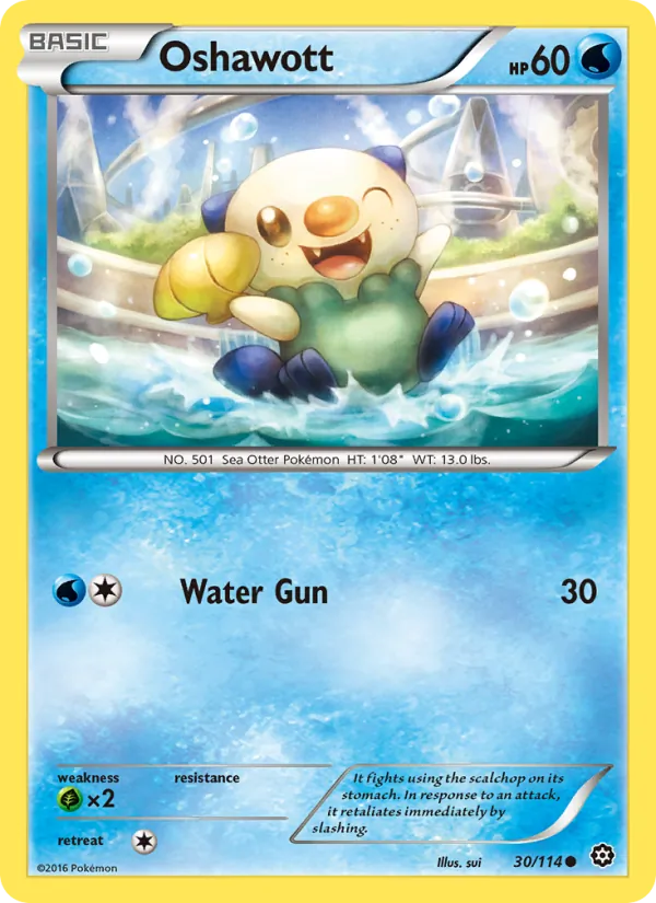 Oshawott #30 – Steam Siege card