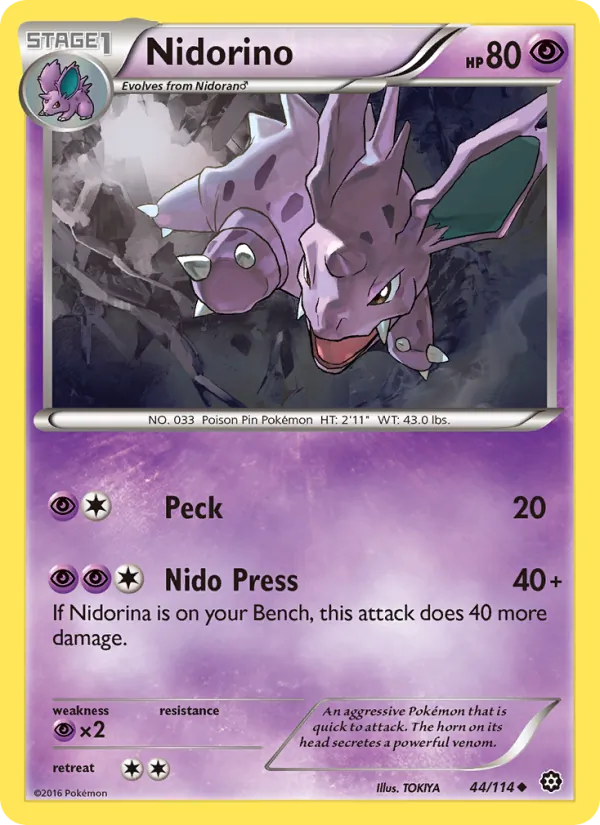 Nidorino #44 – Steam Siege card