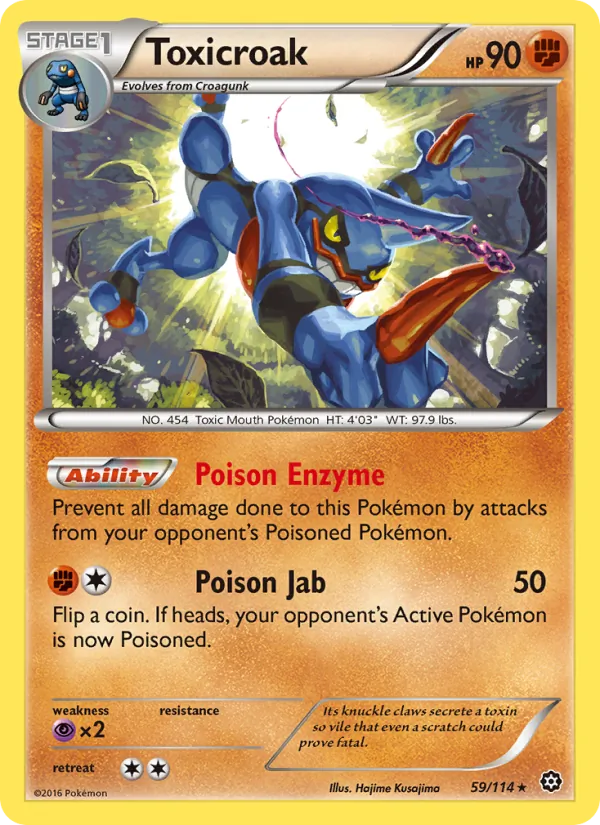 Toxicroak #59 – Steam Siege card