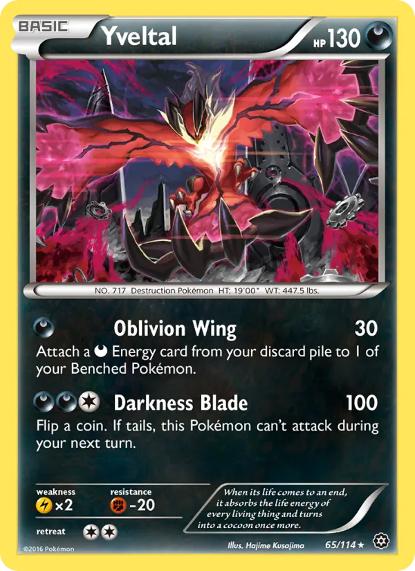 Yveltal #65 – Steam Siege card