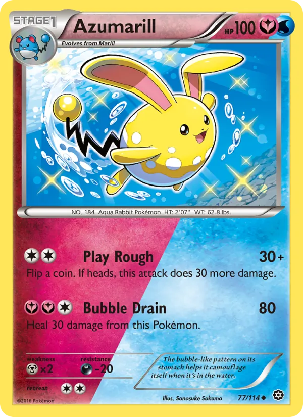 Azumarill #77 – Steam Siege card