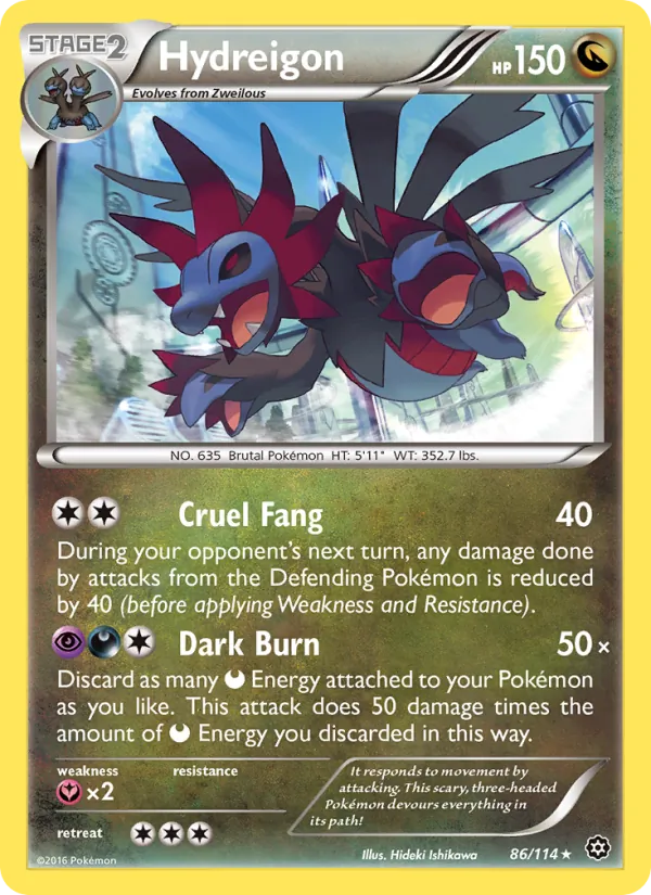 Hydreigon #86 – Steam Siege card