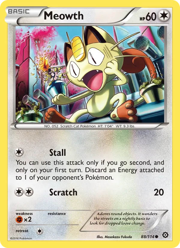 Meowth #88 – Steam Siege card