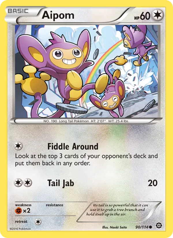 Aipom #90 – Steam Siege card