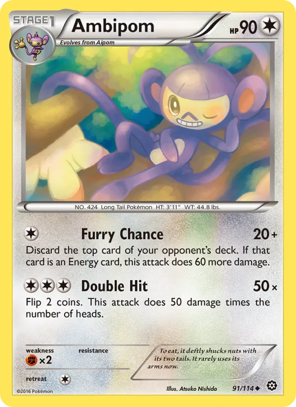 Ambipom #91 – Steam Siege card