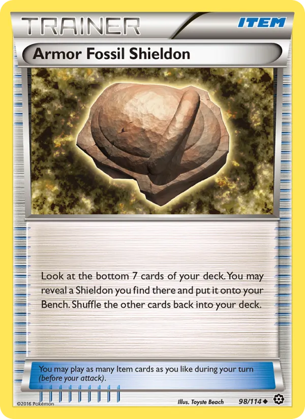Armor Fossil Shieldon #98 – Steam Siege card
