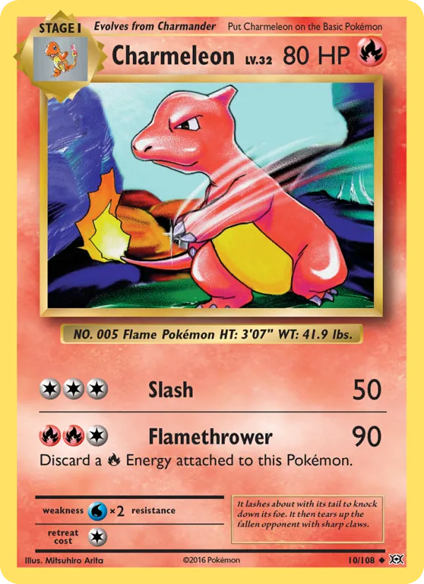 Charmeleon #10 – Evolutions card