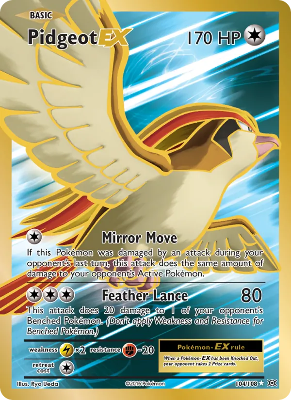 Pidgeot EX #104 – Evolutions card