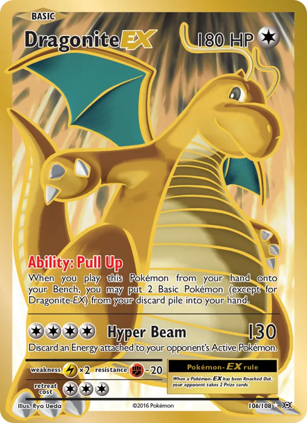 Dragonite EX #106 – Evolutions card