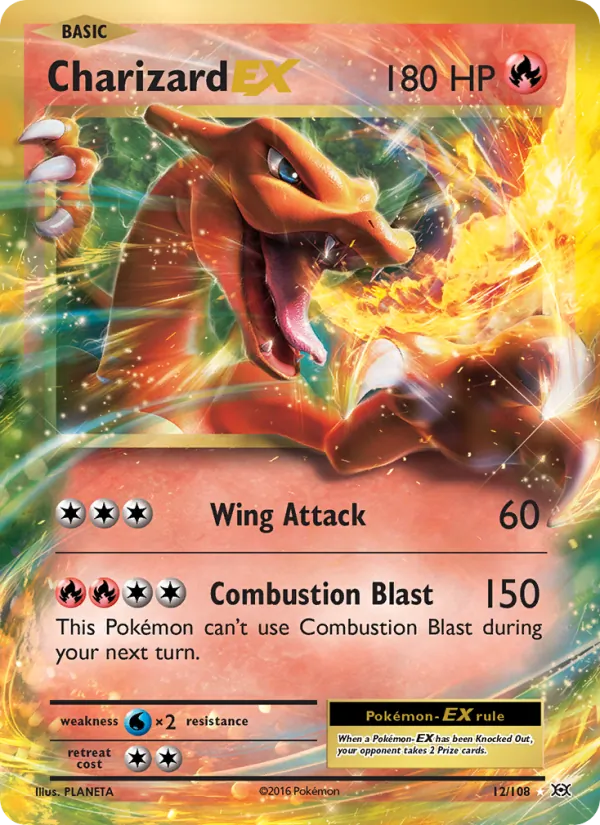 Charizard EX #12 – Evolutions card