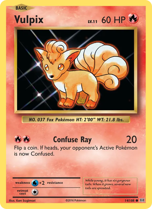 Vulpix #14 – Evolutions card