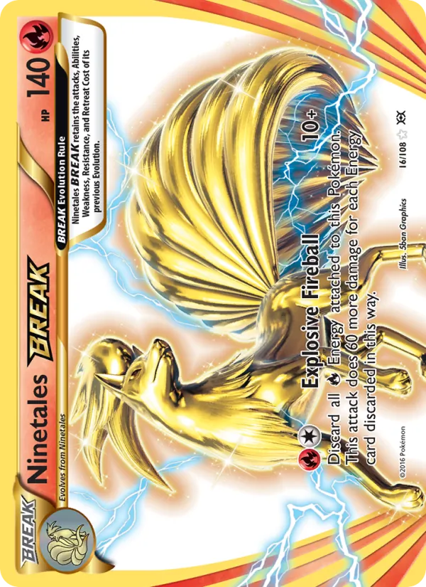 Ninetales BREAK #16 – Evolutions card