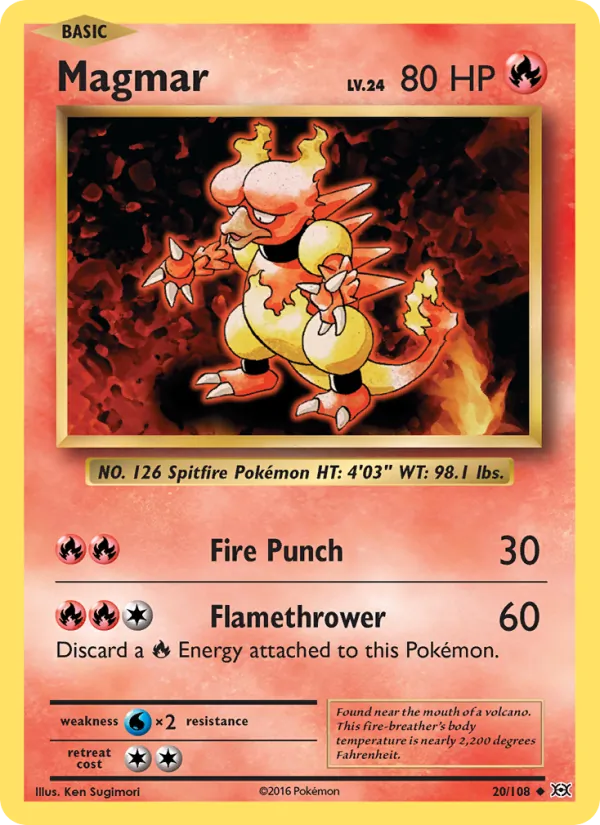 Magmar #20 – Evolutions card