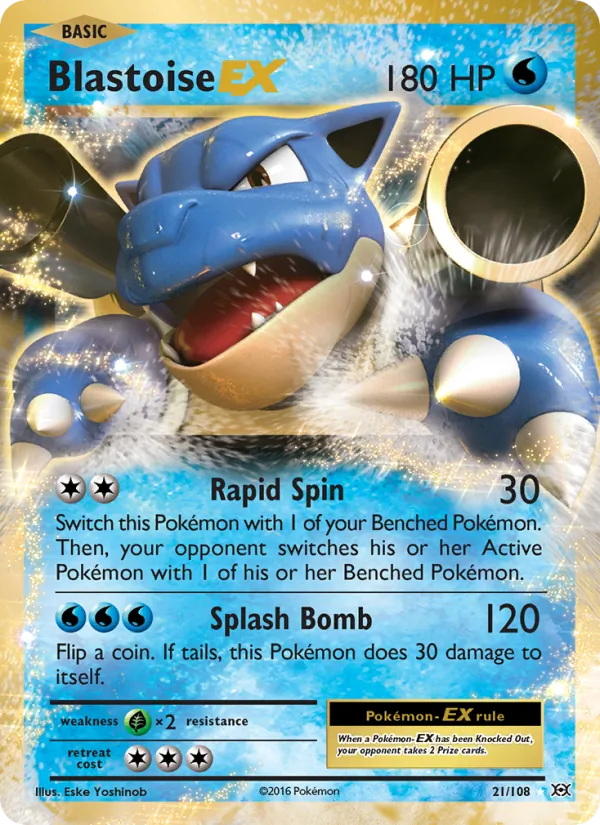 Blastoise EX #21 – Evolutions card