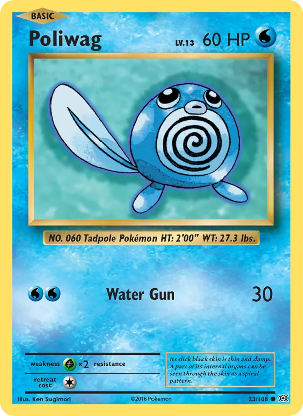 Poliwag #23 – Evolutions card