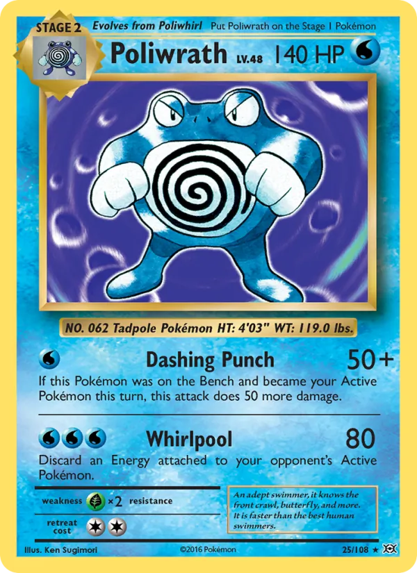 Poliwrath #25 – Evolutions card