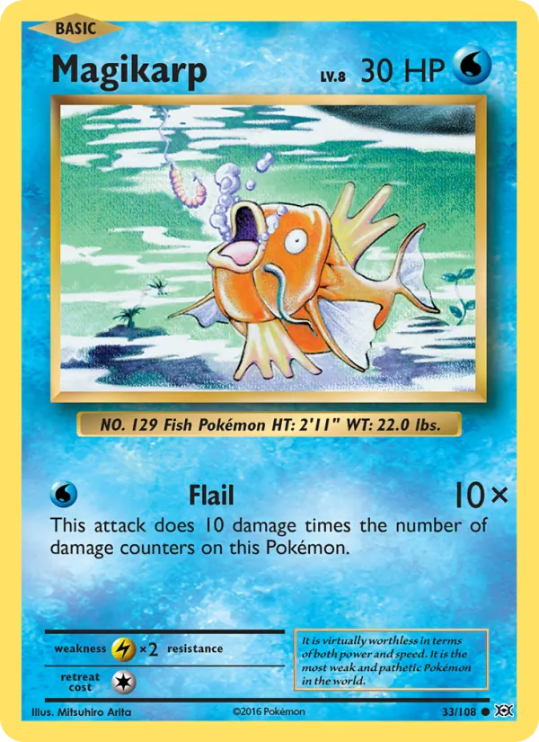 Magikarp #33 – Evolutions card