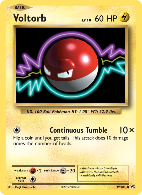 Voltorb #39 – Evolutions card