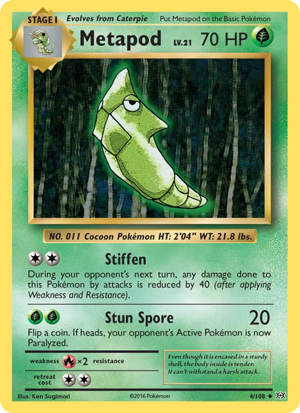 Metapod #4 – Evolutions card