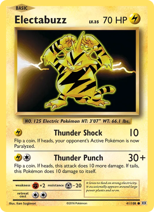 Electabuzz #41 – Evolutions card