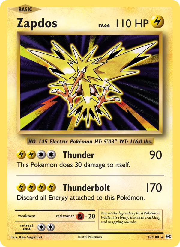 Zapdos #42 – Evolutions card