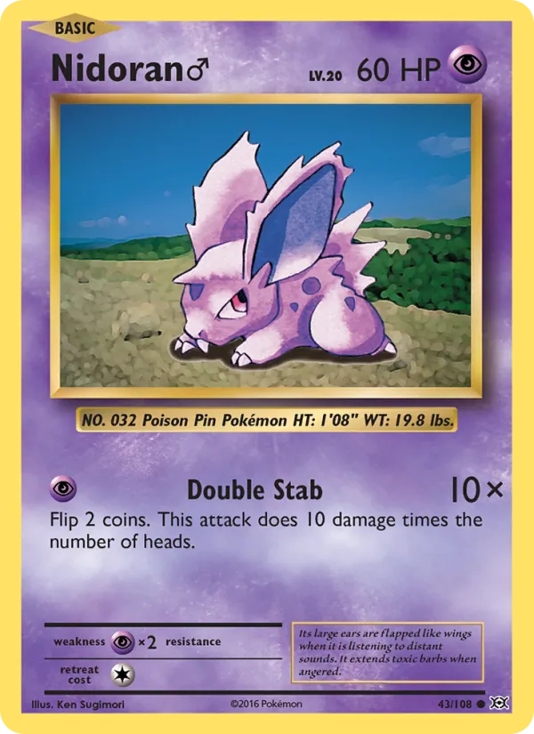Nidoran♂ #43 – Evolutions card