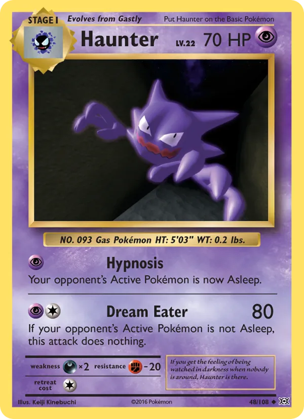 Haunter #48 – Evolutions card