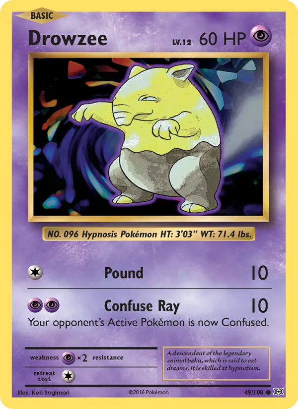 Drowzee #49 – Evolutions card