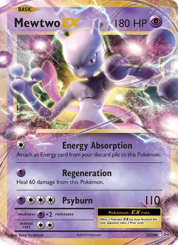 Mewtwo EX #52 – Evolutions card