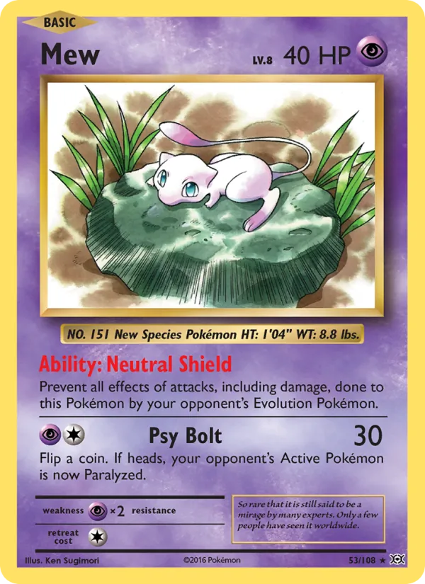 Mew #53 – Evolutions card
