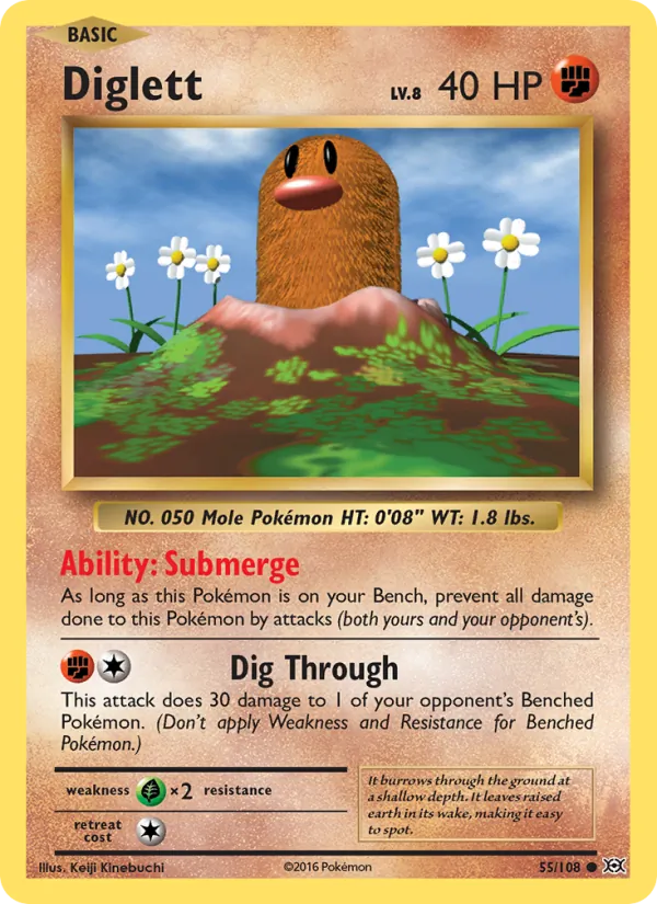 Diglett #55 – Evolutions card