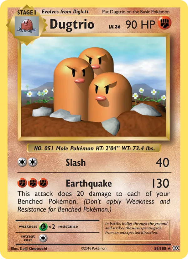 Dugtrio #56 – Evolutions card