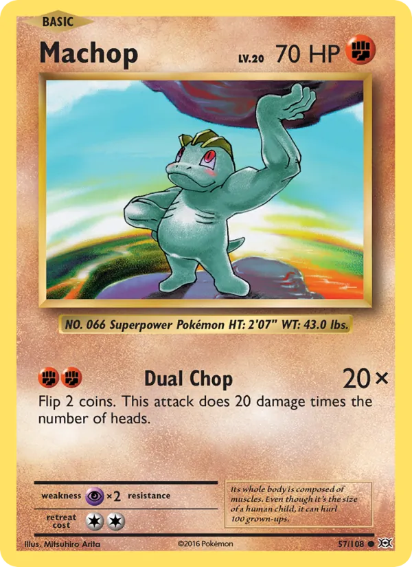 Machop #57 – Evolutions card