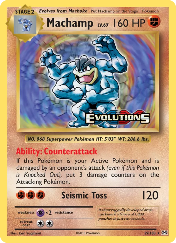 Machamp #59 – Evolutions card