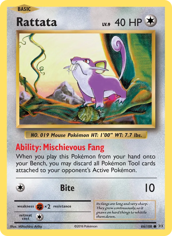 Rattata #66 – Evolutions card